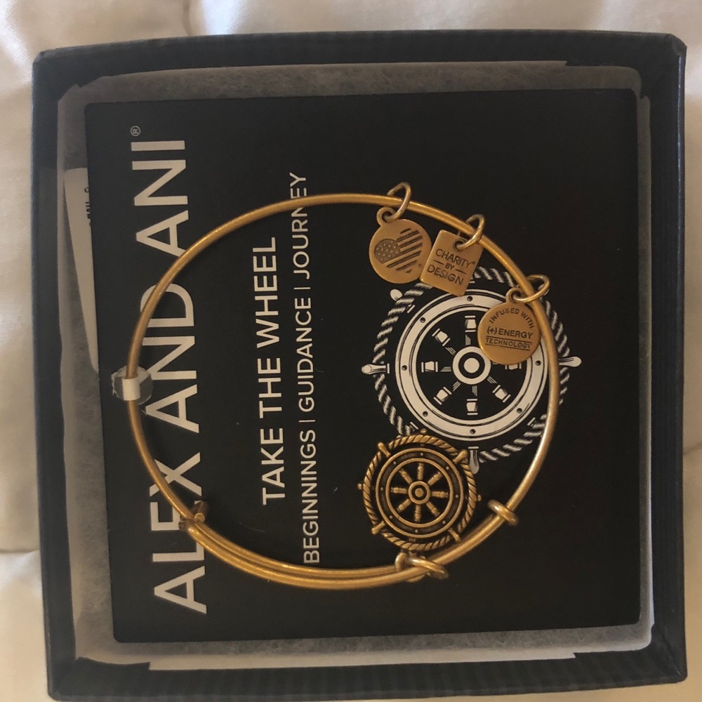 NWT Alex & Ani Take the Wheel Bracelet